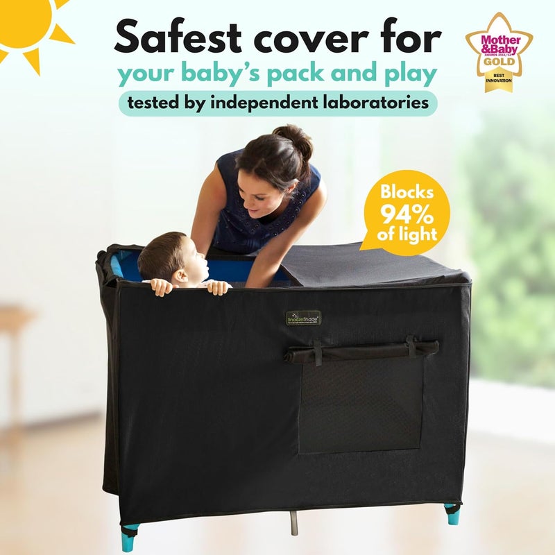 SnoozeShade Travel Cot Blackout Cover - Image 3
